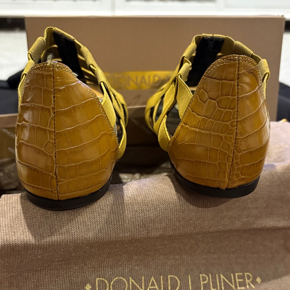 Donald J Pliner golden yellow Cage Sandals - Picture 6 of 16